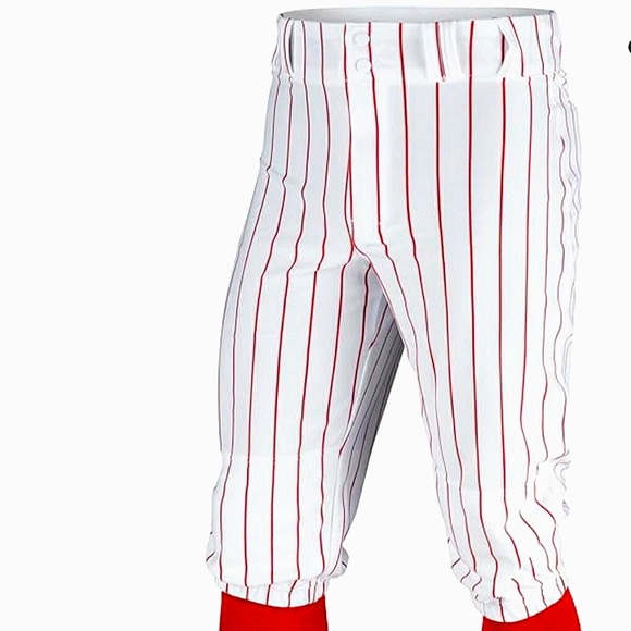 New CHAMPRO Baseball Pants (Knickers)! XL Adult Men. Red/White Stripes. - Picture 1 of 12